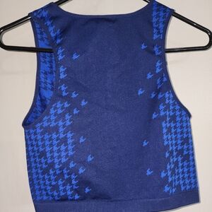 Fabletics Navy and Light Blue Patterned Tank